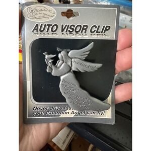 Cathedral Art Abbey CA Gift Guardian Angel Sun Visor Clip Protect Guide Silver